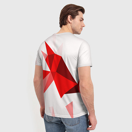 Мужская футболка GEOMETRY RED / 3D-принт – фото 4
