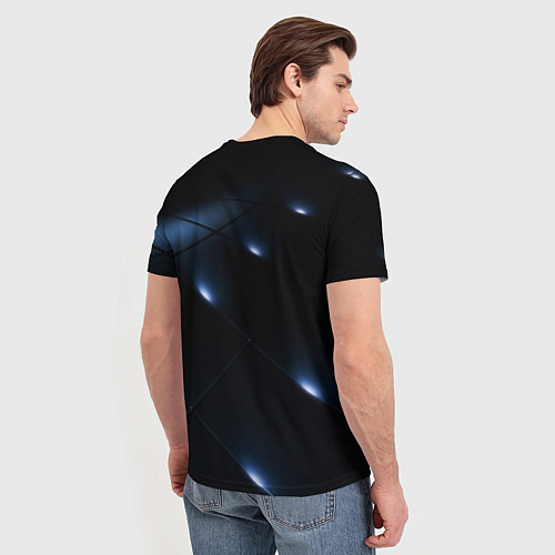 Мужская футболка LIGHTING DARK / 3D-принт – фото 4