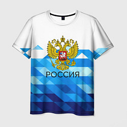 Футболка мужская РОССИЯ, цвет: 3D-принт