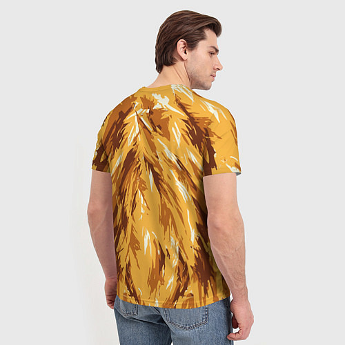 Мужская футболка Взгляд льва / 3D-принт – фото 4