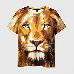 Футболка мужская Взгляд льва, цвет: 3D-принт