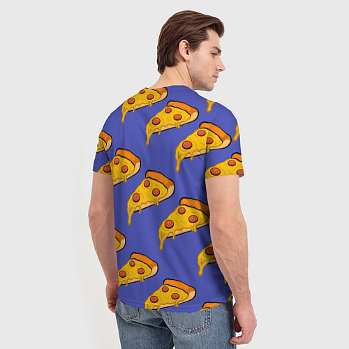 Мужская футболка Кусочки пиццы / 3D-принт – фото 4