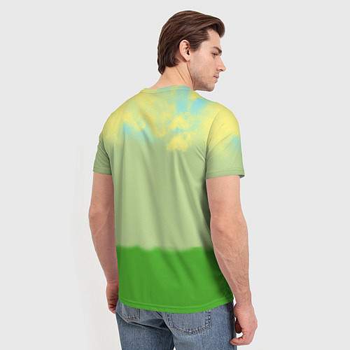 Мужская футболка Пикачу на травке / 3D-принт – фото 4