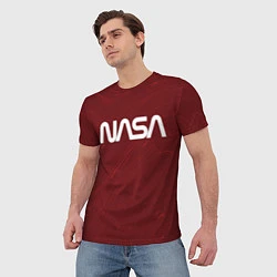 Футболка мужская NASA НАСА, цвет: 3D-принт — фото 2