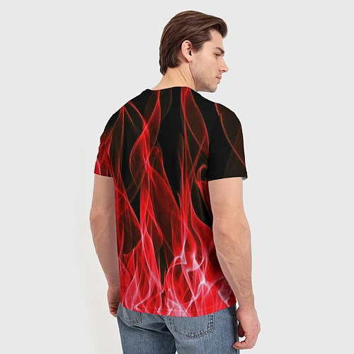 Мужская футболка FIRE / 3D-принт – фото 4