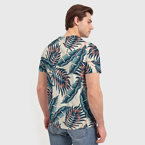 Мужская футболка Тихие тропики / 3D-принт – фото 4