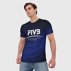 Футболка мужская FIVB Volleyball, цвет: 3D-принт — фото 2