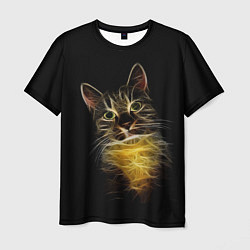 Мужская футболка Дымчато-световой кот