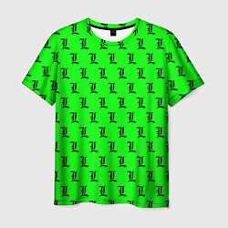 Мужская футболка Эл паттерн зеленый