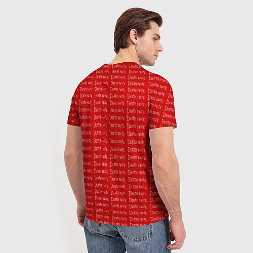 Мужская футболка Death note pattern red / 3D-принт – фото 4