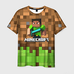 Мужская футболка Minecraft logo heroes