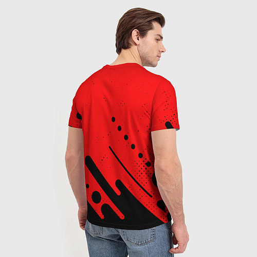Мужская футболка AC MILAN МИЛАН / 3D-принт – фото 4