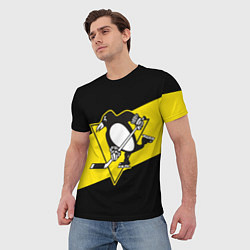 Футболка мужская Питтсбург Пингвинз, цвет: 3D-принт — фото 2