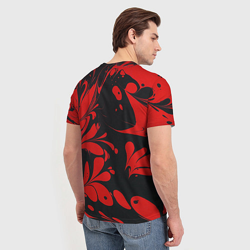 Мужская футболка Красный Мрамор / 3D-принт – фото 4