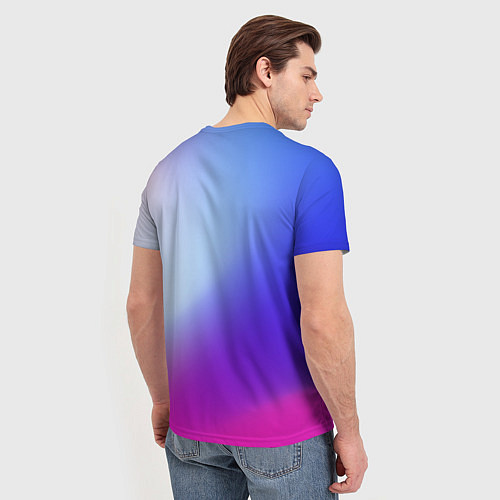 Мужская футболка Градиент Облаков / 3D-принт – фото 4
