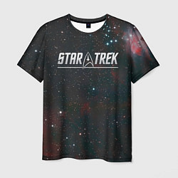 Мужская футболка Startrek iron logo and space