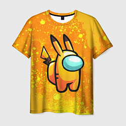 Мужская футболка AMONG US - Pikachu