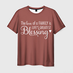 Мужская футболка Любовь в семье это счастье