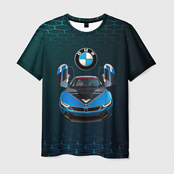 Футболка мужская BMW i8 Turbo тюнинговая, цвет: 3D-принт