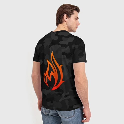 Мужская футболка SWART FLAME / 3D-принт – фото 4