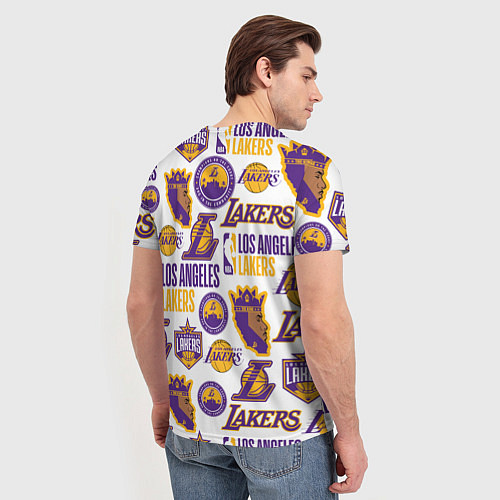 Мужская футболка LAKERS LOGO / 3D-принт – фото 4