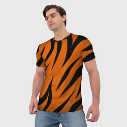 Футболка мужская Текстура тигра, цвет: 3D-принт — фото 2