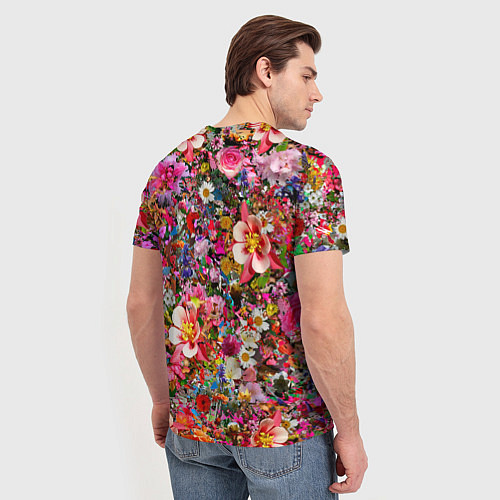Мужская футболка Разные цветы / 3D-принт – фото 4