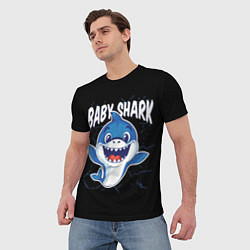 Футболка мужская Baby Shark, цвет: 3D-принт — фото 2
