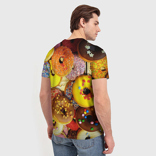 Мужская футболка Сладкие пончики / 3D-принт – фото 4
