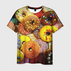 Мужская футболка Сладкие пончики