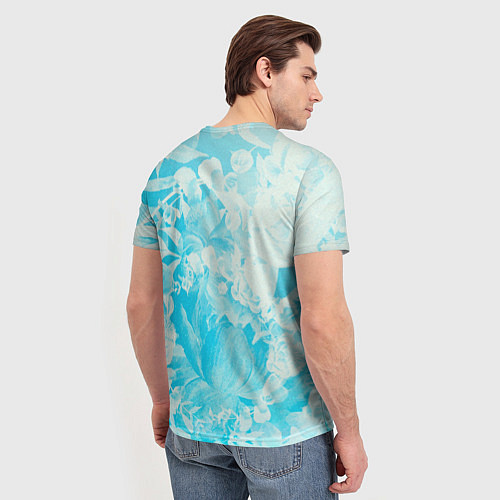 Мужская футболка Blueflower / 3D-принт – фото 4