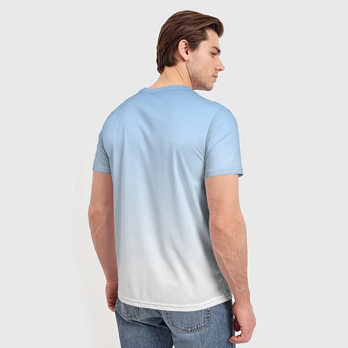 Мужская футболка Небесно-голубой градиент / 3D-принт – фото 4
