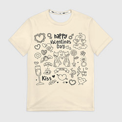 Футболка мужская Happy Valentines day, цвет: 3D-принт