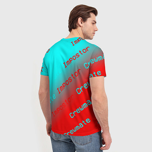Мужская футболка AMONG US - ImpostorCrewmate / 3D-принт – фото 4