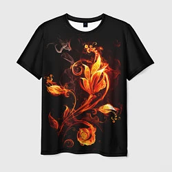 Мужская футболка Огненный цветок