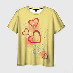 Мужская футболка Сердечки в лимонаде