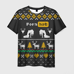 Мужская футболка Pornhub свитер с оленями