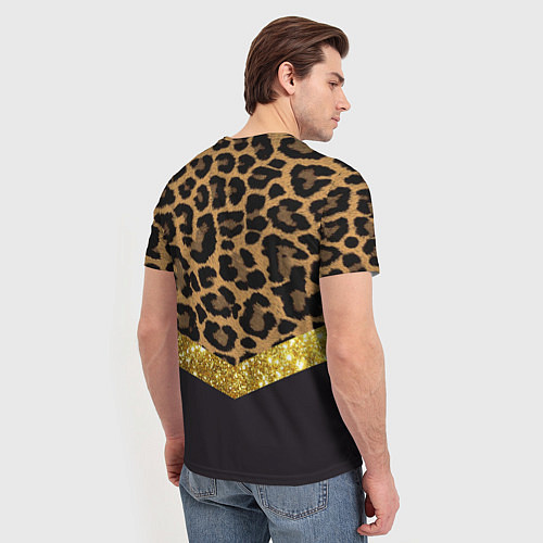 Мужская футболка Леопардовый принт / 3D-принт – фото 4