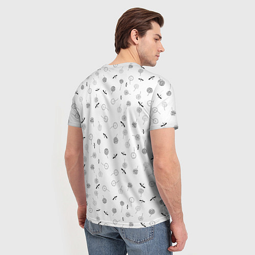 Мужская футболка Астронавт и одуванчики / 3D-принт – фото 4