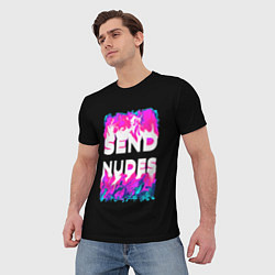 Футболка мужская Send Nudes, цвет: 3D-принт — фото 2