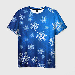 Мужская футболка Новый Год Снежинки