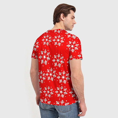 Мужская футболка Новый год Наряженный олень / 3D-принт – фото 4