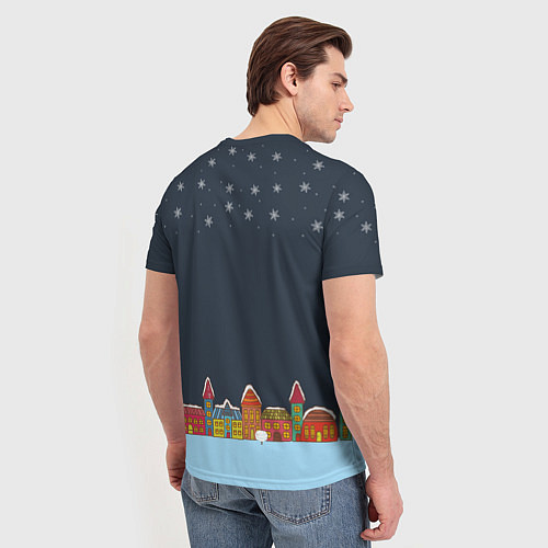 Мужская футболка Коронавирусный Новый Год / 3D-принт – фото 4