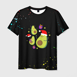 Мужская футболка Новогодние Авокадо