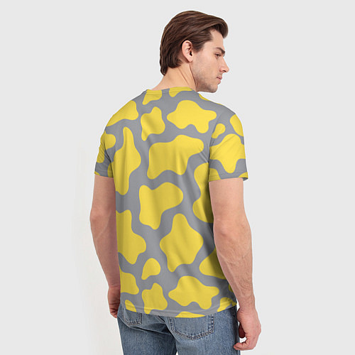Мужская футболка Желто-серая корова / 3D-принт – фото 4