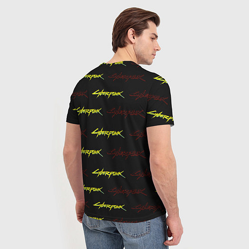 Мужская футболка Cyberpunk 2077 паттерн / 3D-принт – фото 4
