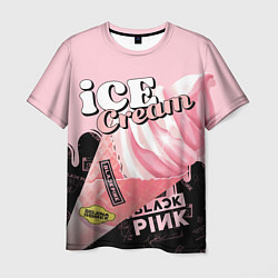 Футболка мужская BLACKPINK ICE CREAM, цвет: 3D-принт