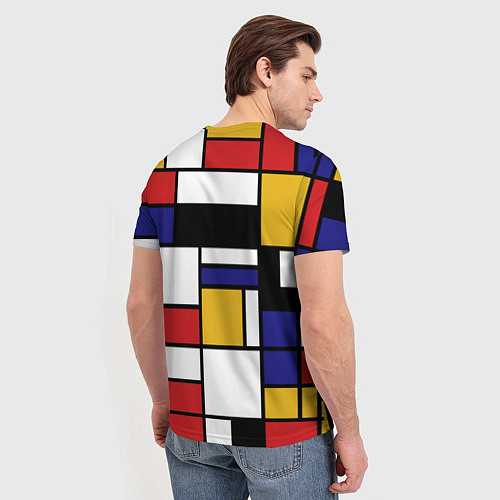 Мужская футболка Color blocking / 3D-принт – фото 4