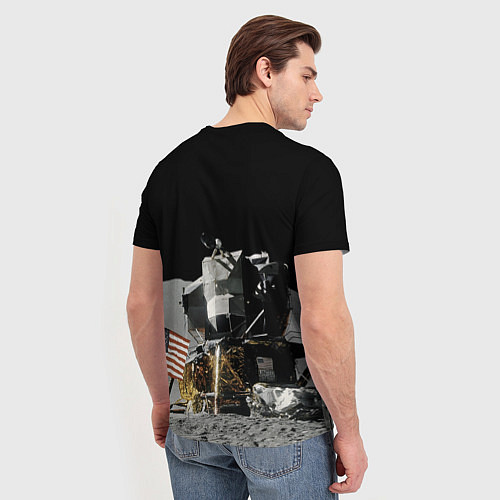 Мужская футболка Высадка На Луну / 3D-принт – фото 4