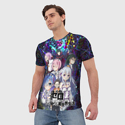 Футболка мужская Re:Zero Жизнь с нуля, цвет: 3D-принт — фото 2